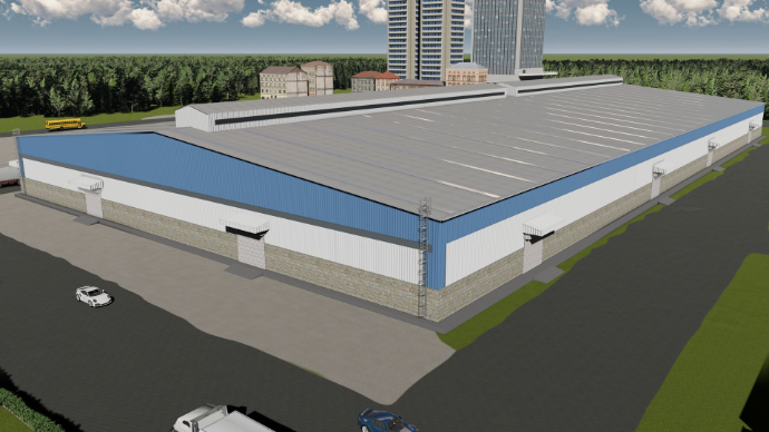detailed peb design - Large-scale multi-span industrial complex and factory layout design for heavy manufacturing - ShreeSES.