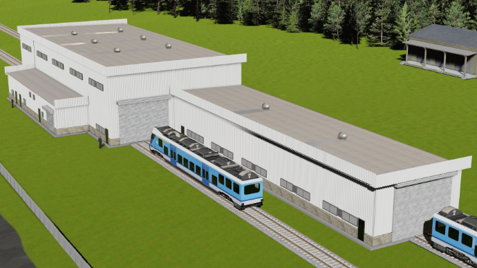 detailed peb design - Industrial railway siding warehouse with direct train access for heavy logistics - Designed at ShreeSES